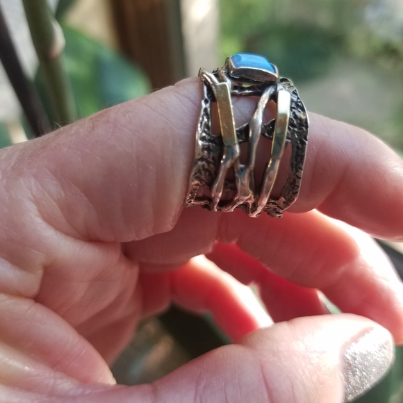 STERLING OPAL RING - Picture 4 of 10